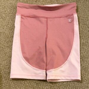 Xersion DriFit Light Pink Striped Bike Shorts NWOT